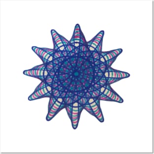 Spirograph Candy Shell Pattern Posters and Art